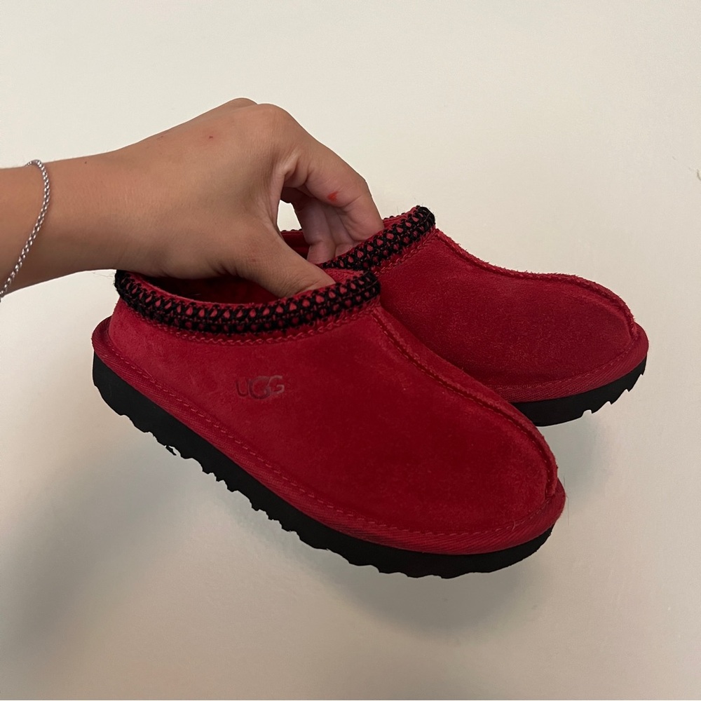 UGG Red and Black Slippers Cozy Footwear